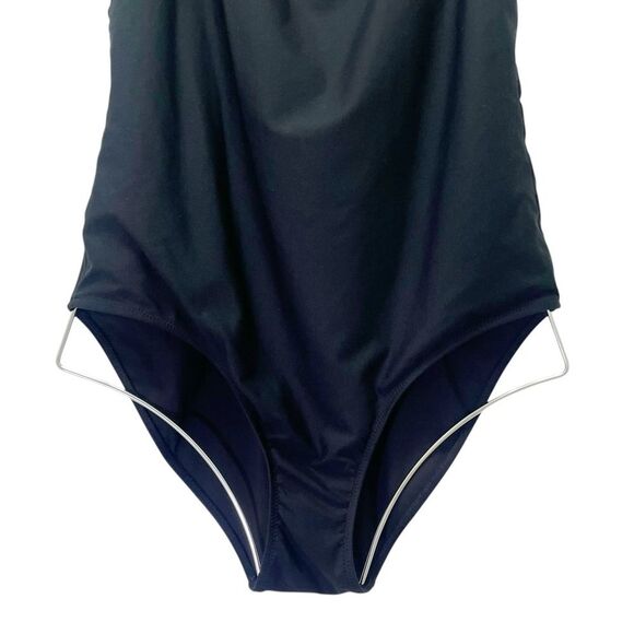 Athleta Keyhole One Piece Swimsuit Black Size MT Medium Tall UPF 50 Bathing Suit - Picture 9 of 14